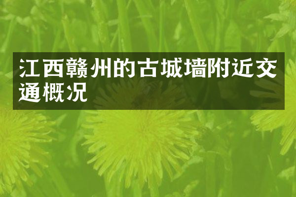 江西赣州的古城墙附近交通概况