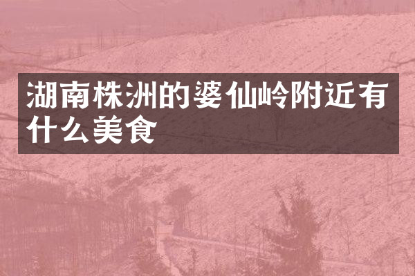 湖南株洲的婆仙岭附近有什么美食