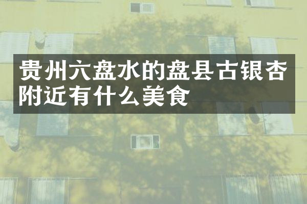 贵州六盘水的盘县古银杏附近有什么美食