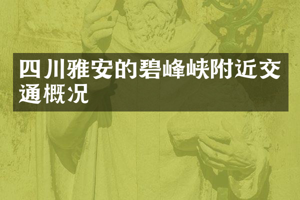 四川雅安的碧峰峡附近交通概况