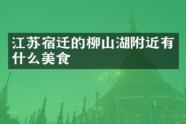 江苏宿迁的柳山湖附近有什么美食
