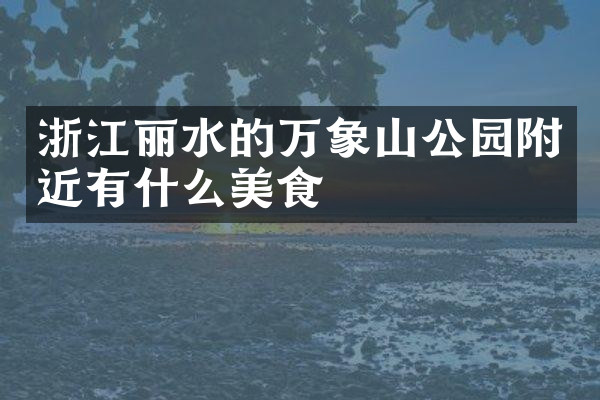 浙江丽水的万象山公园附近有什么美食