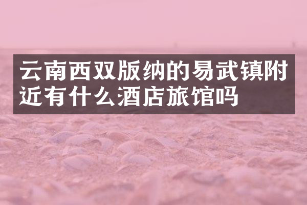 云南西双版纳的易武镇附近有什么酒店旅馆吗