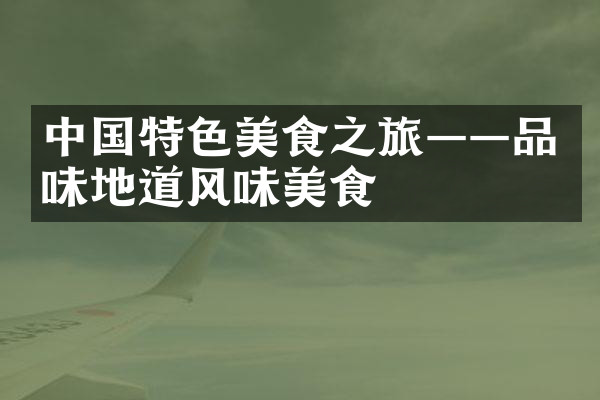 中国特色美食之旅——品味地道风味美食