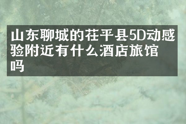 山东聊城的茌平县5D动感体验附近有什么酒店旅馆吗