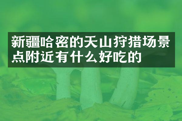 新疆哈密的天山狩猎场景点附近有什么好吃的