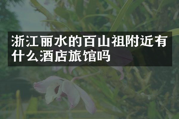 浙江丽水的百山祖附近有什么酒店旅馆吗