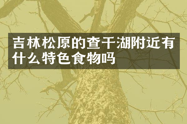 吉林松原的查干湖附近有什么特色食物吗