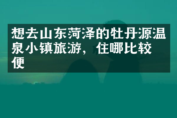 想去山东菏泽的牡丹源温泉小镇旅游，住哪比较方便
