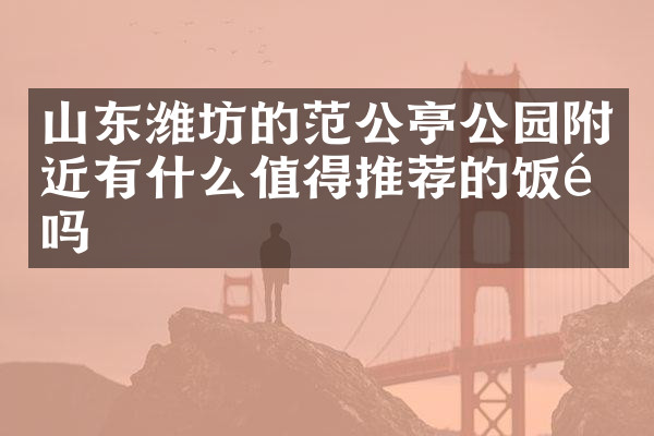 山东潍坊的范公亭公园附近有什么值得推荐的饭馆吗
