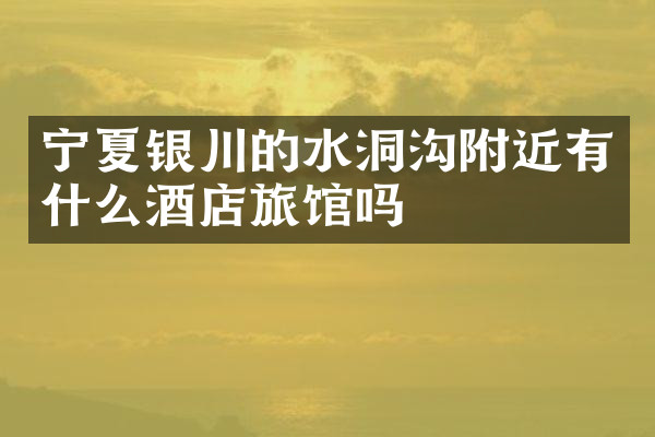 宁夏银川的水洞沟附近有什么酒店旅馆吗