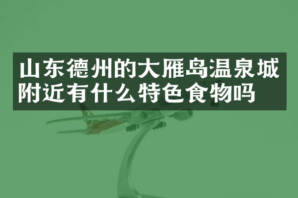 山东德州的大雁岛温泉城附近有什么特色食物吗