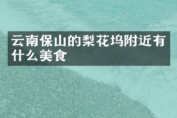 云南保山的梨花坞附近有什么美食