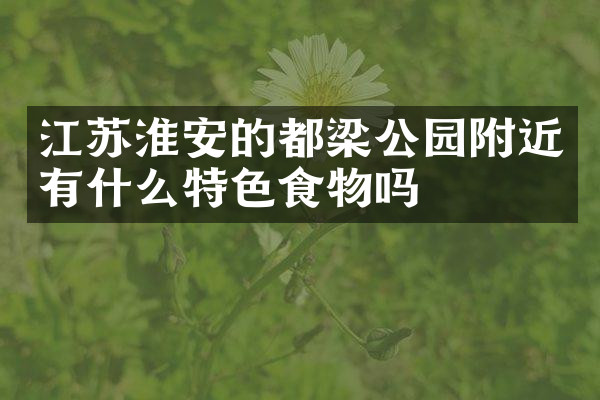 江苏淮安的都梁公园附近有什么特色食物吗