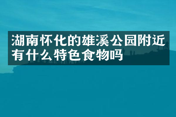 湖南怀化的雄溪公园附近有什么特色食物吗
