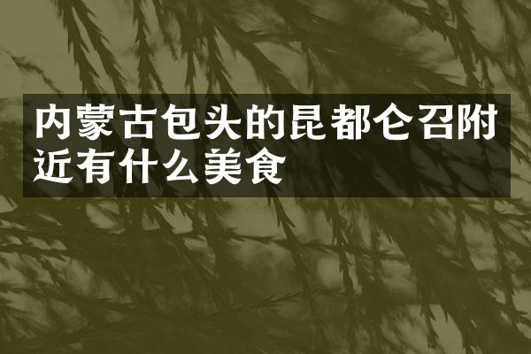 内蒙古包头的昆都仑召附近有什么美食
