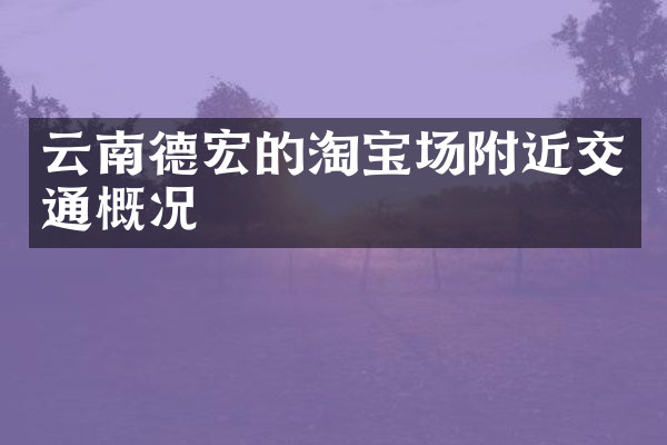 云南德宏的淘宝场附近交通概况