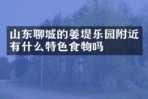 山东聊城的姜堤乐园附近有什么特色食物吗