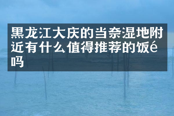 黑龙江大庆的当奈湿地附近有什么值得推荐的饭馆吗