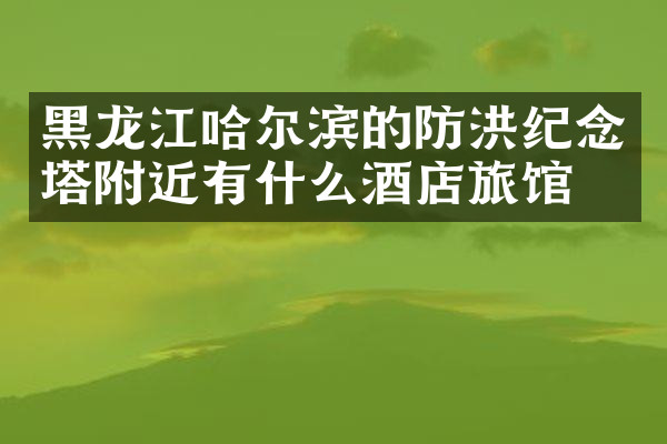 黑龙江哈尔滨的防洪纪念塔附近有什么酒店旅馆吗