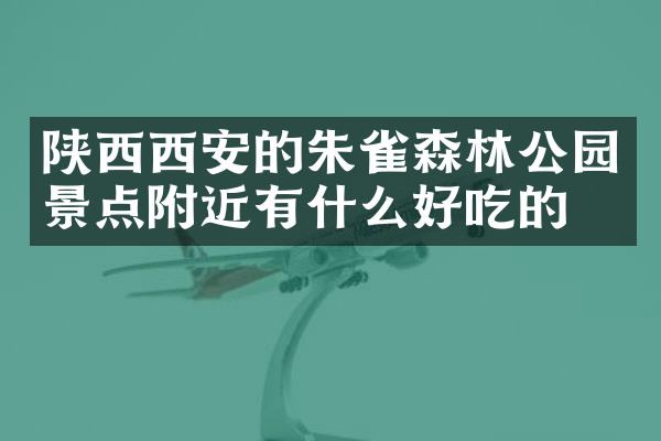 陕西西安的朱雀森林公园景点附近有什么好吃的
