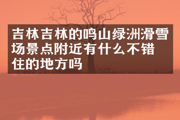 吉林吉林的鸣山绿洲滑雪场景点附近有什么不错的住的地方吗