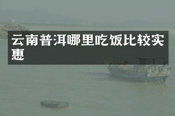 云南普洱哪里吃饭比较实惠