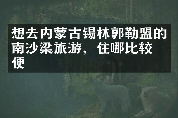 想去内蒙古锡林郭勒盟的南沙梁旅游，住哪比较方便