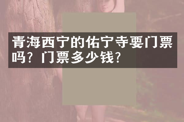 青海西宁的佑宁寺要门票吗？门票多少钱？