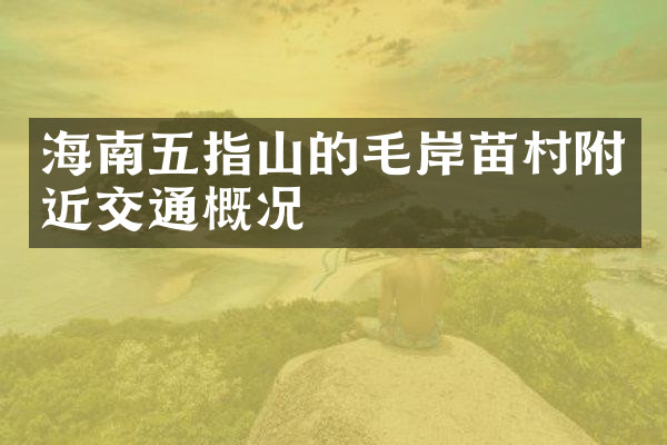 海南五指山的毛岸苗村附近交通概况