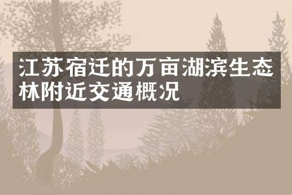 江苏宿迁的万亩湖滨生态林附近交通概况