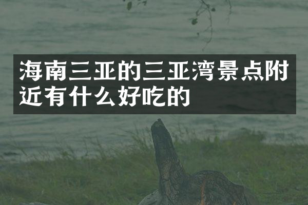 海南三亚的三亚湾景点附近有什么好吃的