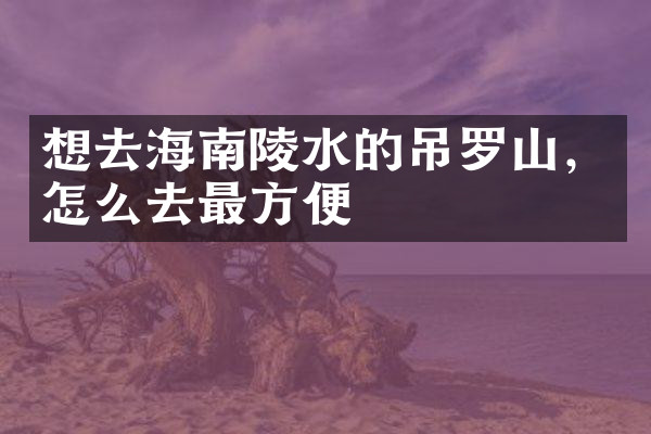 想去海南陵水的吊罗山，怎么去最方便