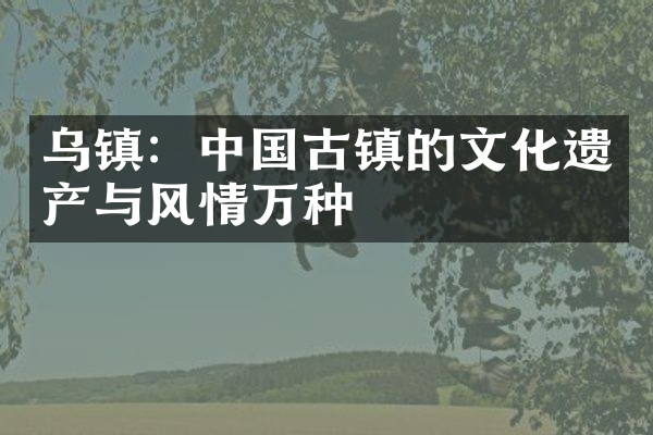 乌镇：中国古镇的文化遗产与风情万种