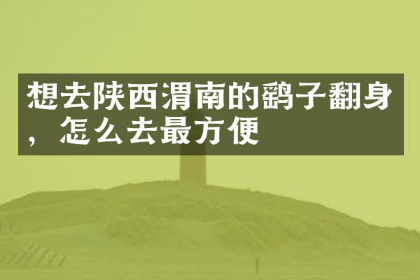 想去陕西渭南的鹞子翻身，怎么去最方便