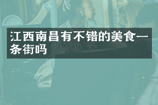 江西南昌有不错的美食一条街吗