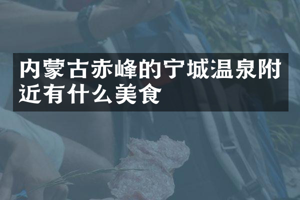 内蒙古赤峰的宁城温泉附近有什么美食