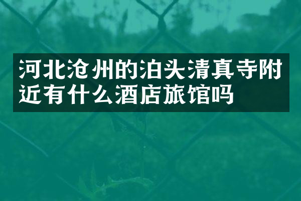 河北沧州的泊头清真寺附近有什么酒店旅馆吗