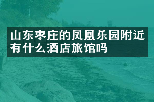 山东枣庄的凤凰乐园附近有什么酒店旅馆吗