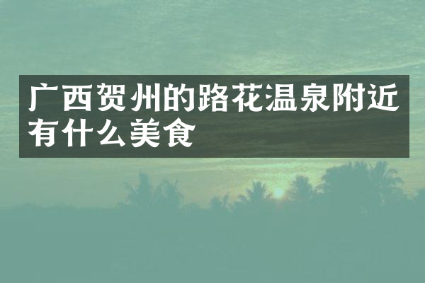 广西贺州的路花温泉附近有什么美食