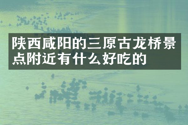 陕西咸阳的三原古龙桥景点附近有什么好吃的