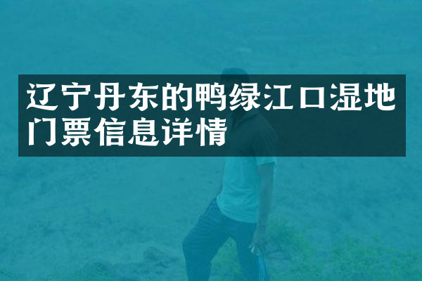 辽宁丹东的鸭绿江口湿地门票信息详情