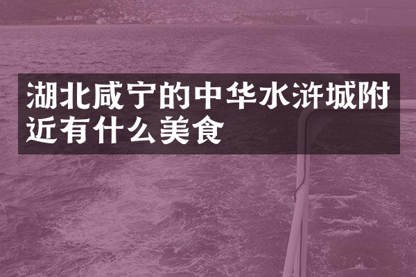 湖北咸宁的中华水浒城附近有什么美食