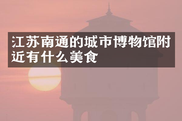 江苏南通的城市博物馆附近有什么美食