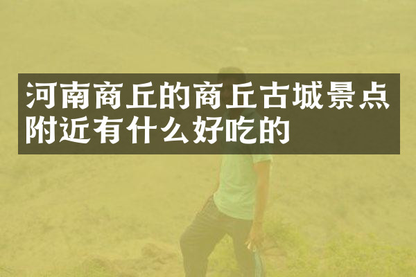 河南商丘的商丘古城景点附近有什么好吃的