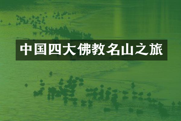 中国四大佛教名山之旅