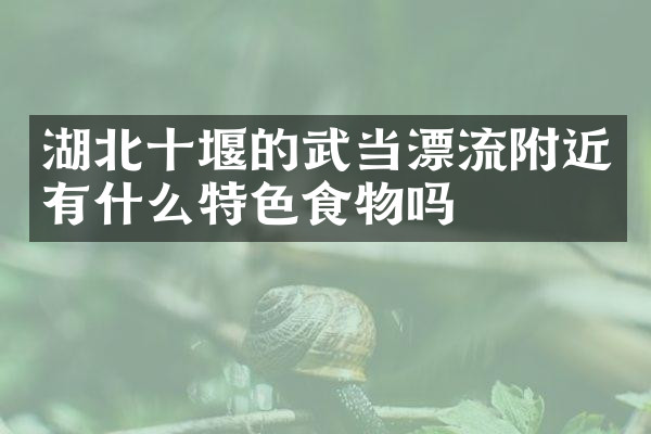 湖北十堰的武当漂流附近有什么特色食物吗