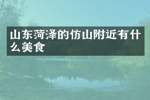 山东菏泽的仿山附近有什么美食