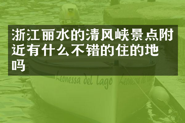 浙江丽水的清风峡景点附近有什么不错的住的地方吗