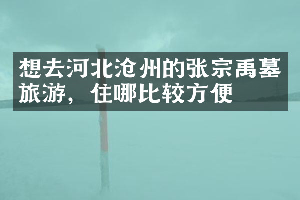 想去河北沧州的张宗禹墓旅游，住哪比较方便